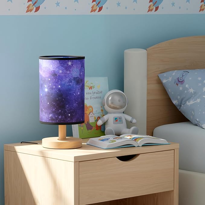 Glooglitter Space Galaxy Table Lamp Planets Gifts 3 Colors Dimmable Lights 9.72 x 5.12 Inch Planets Night Light Bedside Lamps Decoration for Bedroom Desk Birthday Gifts Home Decor