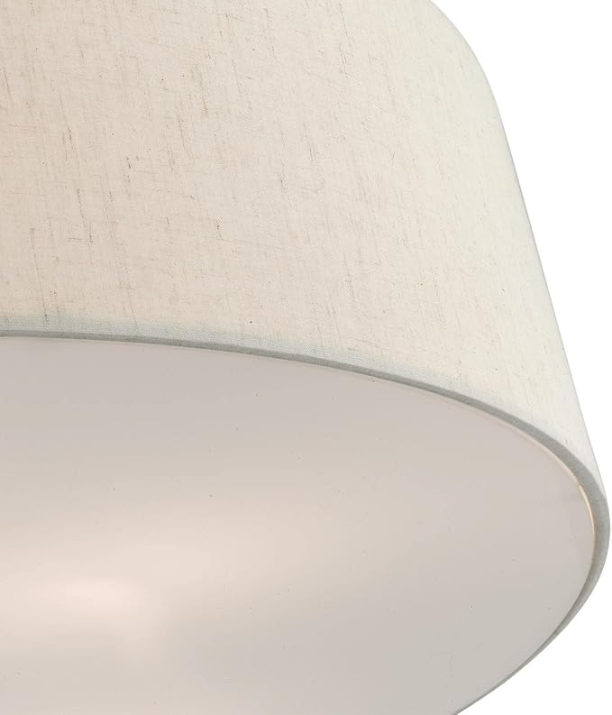 Livex Lighting Meridian - 6 Light Semi-Flush Mount in Modern Style - 30 Inches Wide by 11.25 Inches high-English Bronze Finish