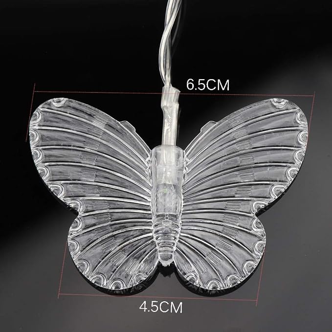 Lainin USB Powered String Light 13FT 96LED Curtain Light 16 Butterflies Strings 8 Mode Fairy Light Strip for Party Indoor Outdoor Room Garden Wall Wedding Christmas Xmas Decorations (Pink)