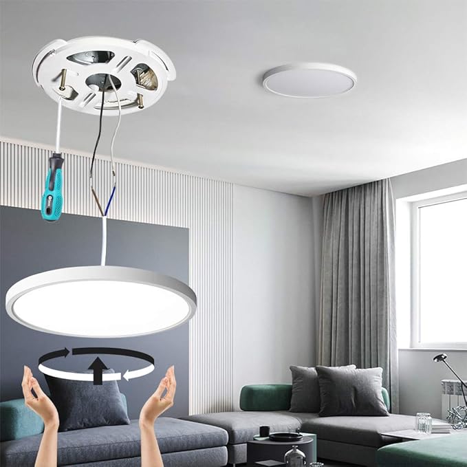 TALOYA 2 Pack 12 Inch LED Flush Mount Ceiling Light Fixture for Living Room Basement Closet Hallway Laundry Room Porch,20W Equivs to 200W 3000k/3500K/4000k/5000K/6500k