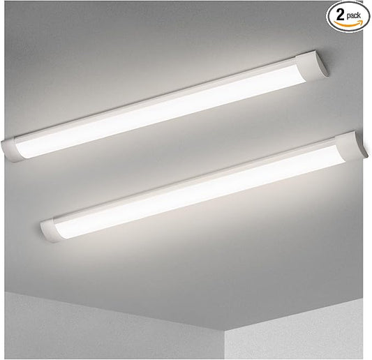 KILIPOL 3FT LED Batten Light, Ceiling Surface Mounted Slim LED Tube Lights, 30W 4000K Neutral White for Office, Shop, Garage, Home, 2 Packs