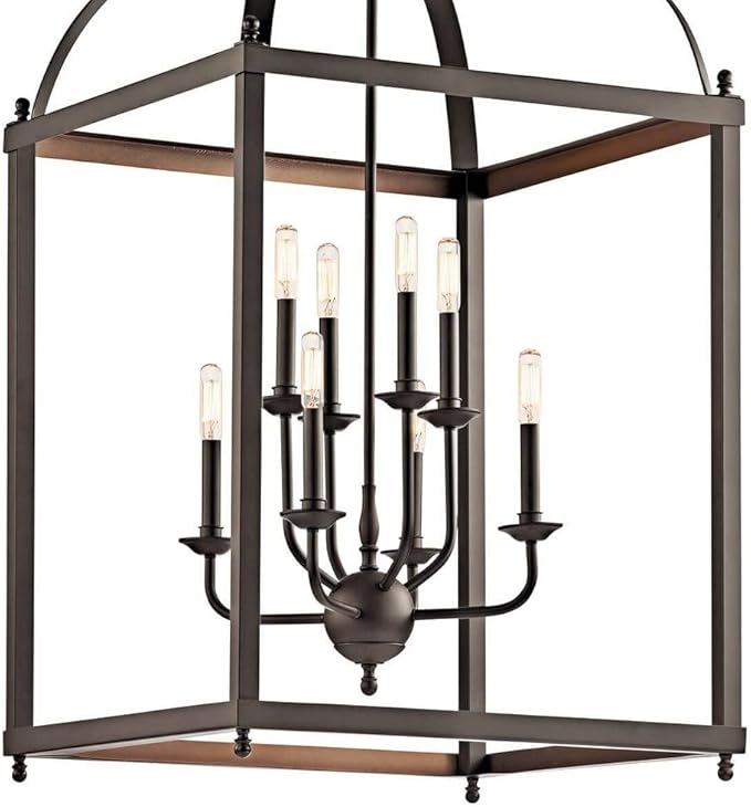 Kichler Larkin 47.75" 8 Light Pendant in Brushed Nickel
