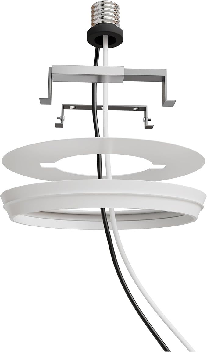 OHLECTRIC Recessed Can Light Conversion Kit to Pendant Lights – Medium Base Converter Compatible with 4”-6” Recessed Can Lights – Ideal for Kitchens, Bedrooms, Offices, and Damp Locations