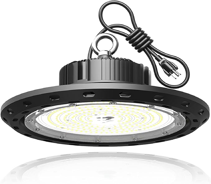 UFO LED High Bay Light 100W 15000lm 5000K (Eqv. to 400W HPS/MH), High Bay Led Lights for Shop Warehouse Factory