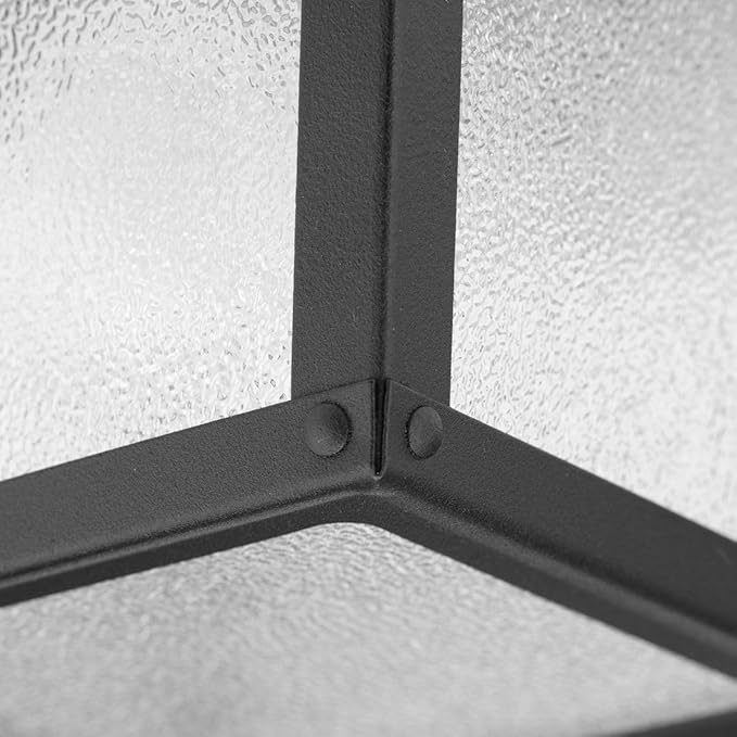 Progress Lighting 1-Light Indoor and Outdoor Flush Mount Ceiling Light, Interior and Exterior Ceiling-Mount Fixture for Porches, Patios, Garages, Hallways, Metal, 7-1/2" by 5", Black, P5727-31
