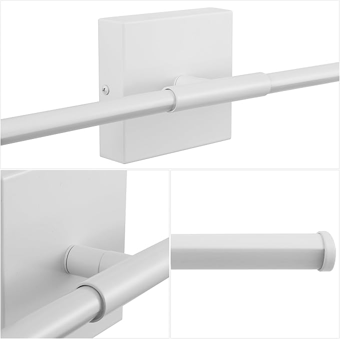 JONATHAN Y 16.25" White Modern Dimmable Integrated LED Wall Sconce, Minimalist Adjustable Metal Vanity Light for Bathroom Mirror, Bedroom, Hallway, 3000K, ETL Listed (JYL7039G)