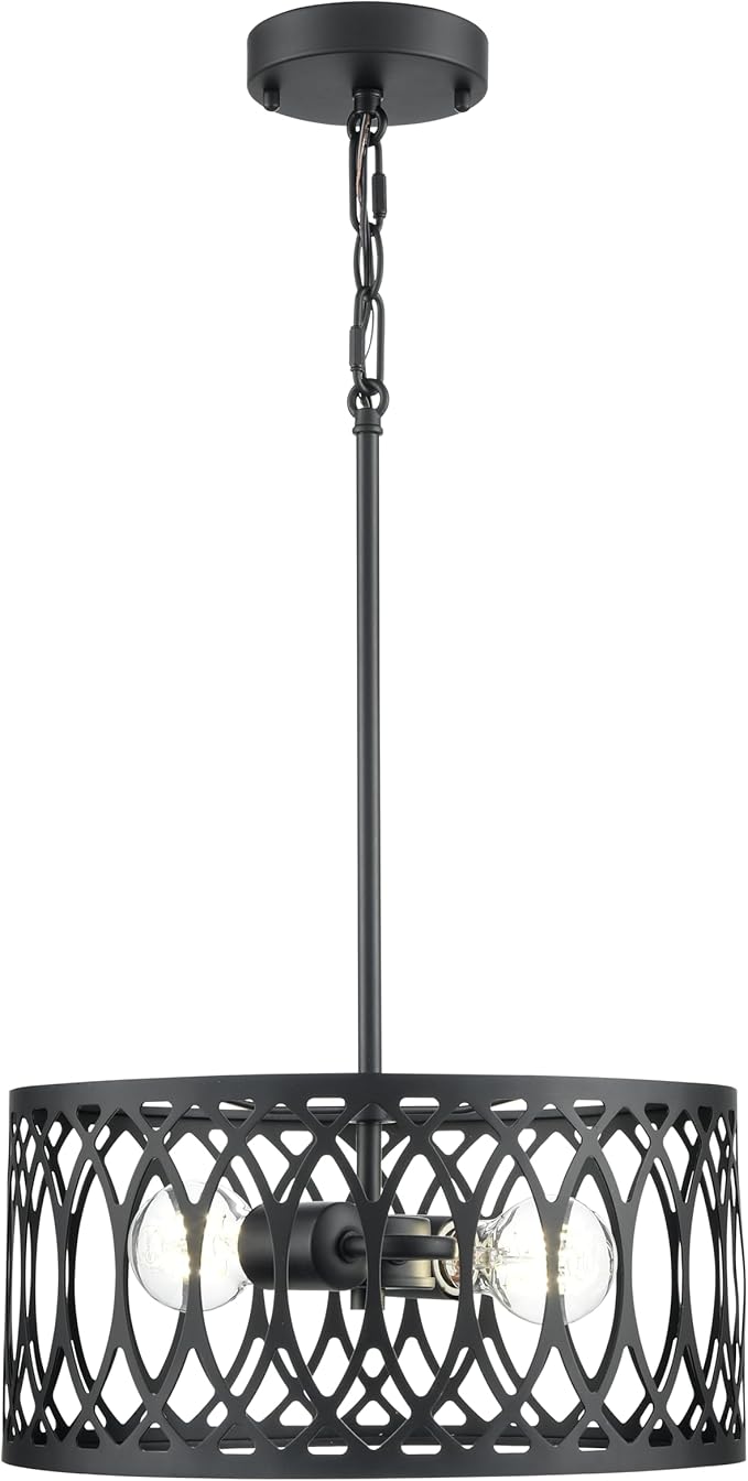 ML Lighting 42102-MB Arelyn 13" Wide 2-Light Pendant - Matte Black