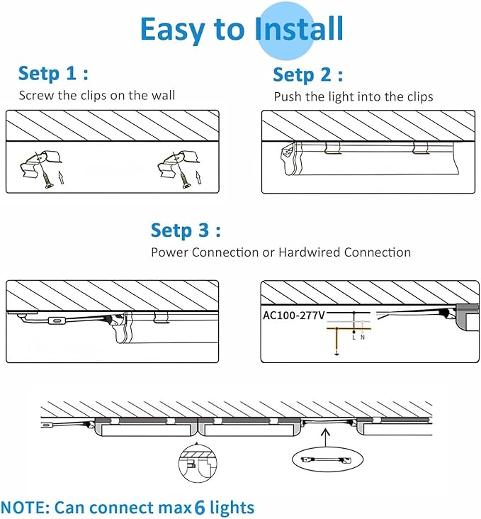 SHOPLED (10-Pack LED Shop Lights 4FT, 40W 5000K Daylight White, 5500LM V-Shape Linkable T8 LED Tube Light, 4 Foot Shop Lights for Garage/Workshop/Warehouse/Basement, ETL Listed