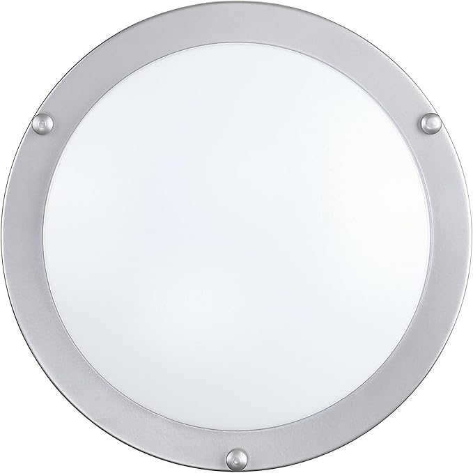 7.5 Inch Round Brushed Nickel Ceiling Light Fixture - Flush Mount LED Kitchen Ceiling Lamp 2700K/3000K/3500K/4000K/5000K Adjustable Brushed Nickel Bathroom LED Light for Bedroom 12W