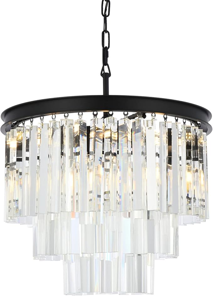 Elegant Lighting Sydney Collection 1201D20MB/RC 6-Light Pendant Lamp with Royal Cut Crystals, Mocha Brown Finish