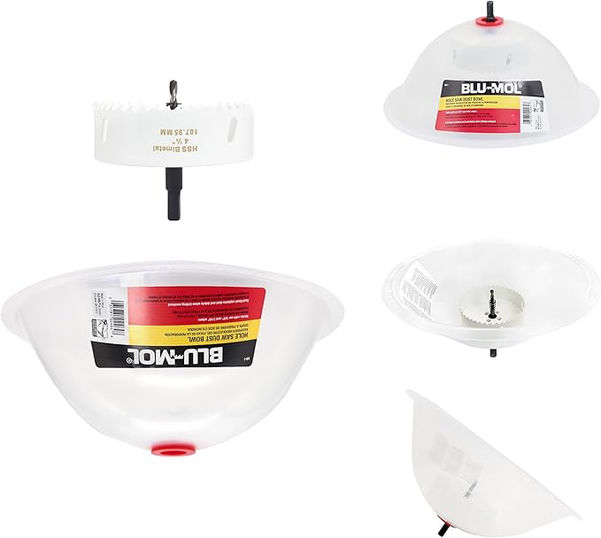 Disston 4 1/4” Bi-Metal Recessed Light kit with Blu-MOL Flexible Dust Bowl. Used to Place Recessed Light and new LED Recessed Lights