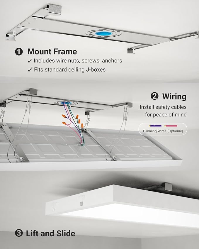 Sunco 12 Pack 1x4 LED Flat Panel Light, Dual Selectable CCT 3500K/4000K/5000K & Selectable Wattage 30W/40W/46W, 5700LM, 0-10V Dimming, Surface Mount, Matte White Drop Ceiling Fixture - ETL, DLC
