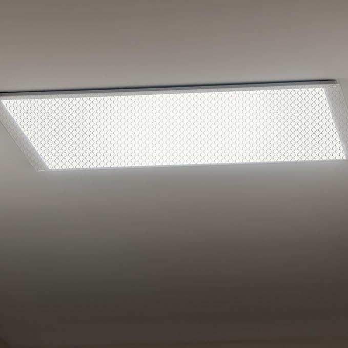 Pangda 12 Pack Replacement Fluorescent Light Covers Clear Acrylic Ceiling Lighting Panel Flat Sheet for Overhead Fixtures, 22.5 x 46.5 x 0.1 Inch