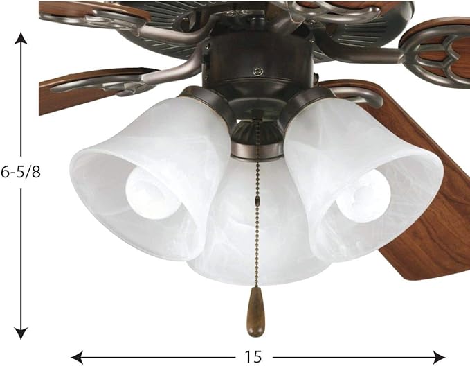 Progress Lighting P2600-20WB Fan Light Kit, Brown