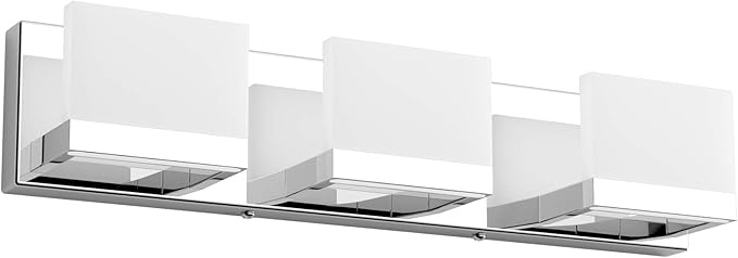 Tipace Modern 3 Lights LED Vanity Light for Bathroom Up and Down Chrome Bathroom Wall Light Fixtures Over Mirror(White Light 6000K)