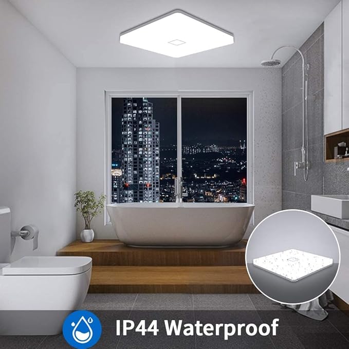 Airand 5000K LED Ceiling Light Flush Mount Ceiling Lamps 18W LED Ceiling Light Fixture,10.6 inch Square LED Light Fixture for Home & Office, Hallway with 180pcs LED Chips, 1800LM, 80Ra+ (Daylight)