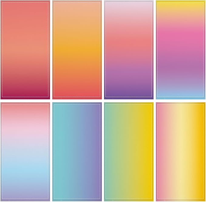 8 Pack Fluorescent Light Covers with 80 Magnets Decorative for Classroom Ceiling Light 4 x 2 Feet Magnetic Lights Covers Filter Easy Install for Office School Hospitals Drop Ceiling Supplies(Gradient)