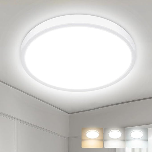 hepside 15.8INCH Big Dimmable Flush Mount Ceiling Light Fixture White, 3CCT 3000/4500/6000K Ceiling Lamp, 36W 3600LM Super Bright Low Profile Light for Bedroom, Kitchen, Bathroom, Hallway