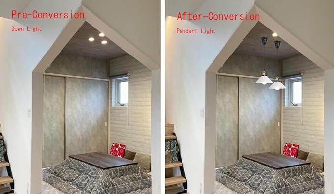1 Pcs Ceiling Light Conversion Dimmable Pendant E26 Base Connections Metal White Cone Shade Industrial Style Adjusted 3.2ft Wire Conversion Kit for E26 Spot Light