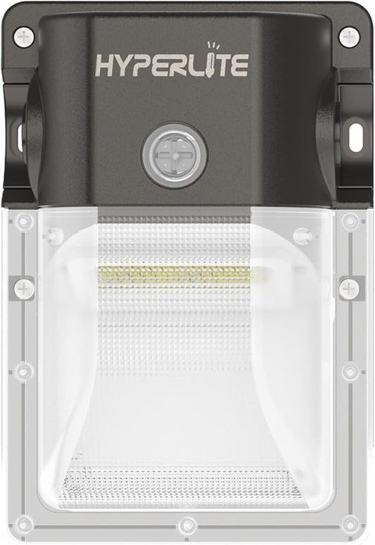 HYPERLITE LED Wall Pack Light: 30W 3600lm 5000K LED Wall Pack with Photocell, 2024 New Ideal Wall Pack LED Exterior Light for House, Garage, Door, Yard, Porch, Home, Driveway