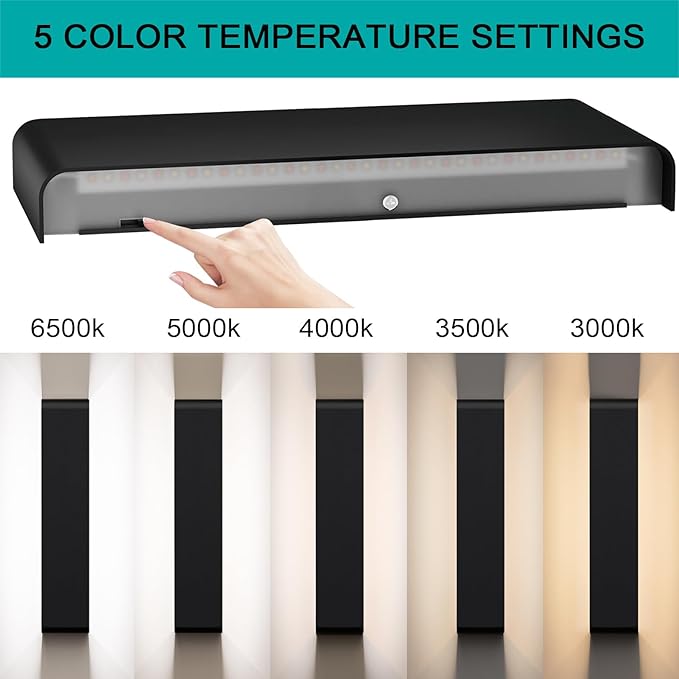 Modern LED Wall Sconce, 32W Dimmable 5CCT (3000K-6500K), Upper and Lower Illuminated Wall Sconce, for Bedroom, Living Room, Hallway, Vanity Lights (33 Inch - Matte Black 1 Piece)