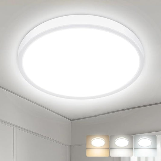 hepside 23INCH Big Dimmable Flush Mount Ceiling Light Fixture White, 3CCT Selectable 3000/4000/6500K Ceiling Lamp, 56W 5600LM Super Bright Low Profile Light for Bedroom, Kitchen, Bathroom, Hallway