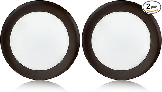 TOPELER 6In LED Bronze Disk Light, 15W 1000Lm, 4000K Cool White, Dimmable Low Profile Recessed Disc Light, Metal Baffle Trim Light Fixture for Home Improve, ETL Listed (Pack of 2)