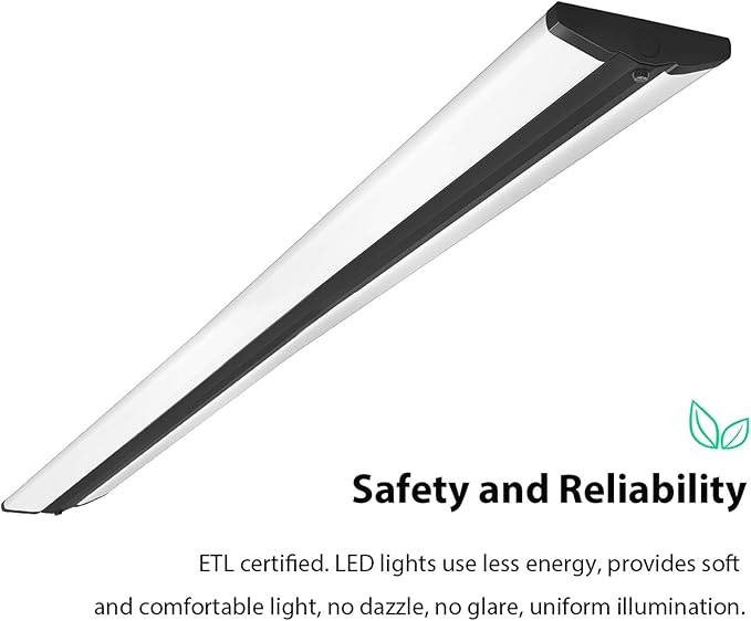FAITHSAIL 8FT LED Shop Light, 110W LED Wraparound Ultra Slim Strip Lights, 12600 Lumens, 5000k Garage Lighting, 8 Foot LED Strip Light for Office, Workshop, Fluorescent Version Replacement, 2 Pack