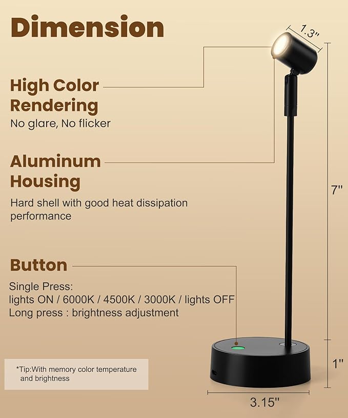 Magnetic Picture Light for Wall,Battery Operated 3 Color LED Art Lighting for Paintings, Wireless Rechargeable Dimmable Poster Lights,Remote Control Gallery Light with Timer, Black (2 Pack)