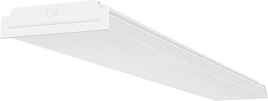 FAITHSAIL 4FT LED Wraparound Light 60W LED Office Lights, 7200lm, 4000K Neutral White, 4 Foot Flush Mount Wrap Shop Puff Ceiling Lighting Fixture for Garage Workshop, Fluorescent Light Replacement
