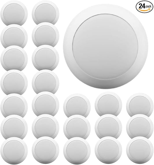7.5 Inch Disc Light-24 Pack I Dimmable Ceiling Light Fixtures | 5CCT LED Lights 2700K/3000K/3500K/4000K/5000K | Flush Mount Ceiling LED Lights for Bedroom I ETL & UL Certified