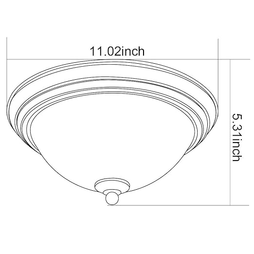 TORCHSTAR 12W 11-inch Dimmable LED Flush Mount Ceiling Light - 50W Equivalent 3000K Warm White LED Ceiling Light Fixtures - 800lm ETL-Listed LED Surface Mount Lighting Fixtures (Classic Black)