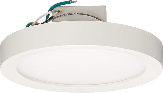 Juno Lighting JSF 5IN 07LM 30K 90CRI 120 FRPC WH LED Round 5-Inch Slim Form Flush Mount Ceiling Light, White