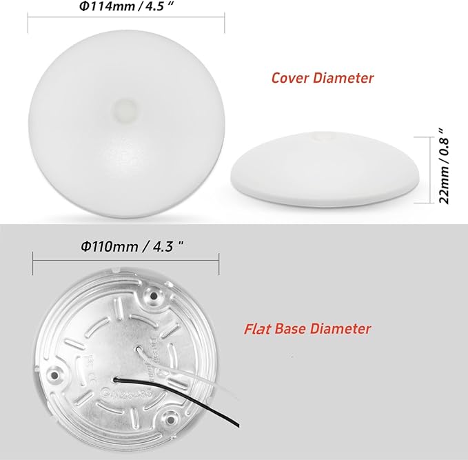 Dream lighting RV Lights LED Dome Light with Push Button 12v Interior Ceiling Light 3500K White Lighting for RV Trailer Boat, 4.5 inch 5.4 watts, 320 lumens, Pack of 1