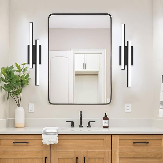 24 inch Bathroom Vanity Light-ETL Listed 5CCT Optional Bathroom Light Fixtures Lighting Adjustable 25W 2 Pack