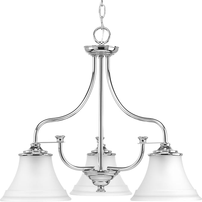 Progress Lighting P400065-015 Tinsley Three-Light Chandelier, Polished Chrome