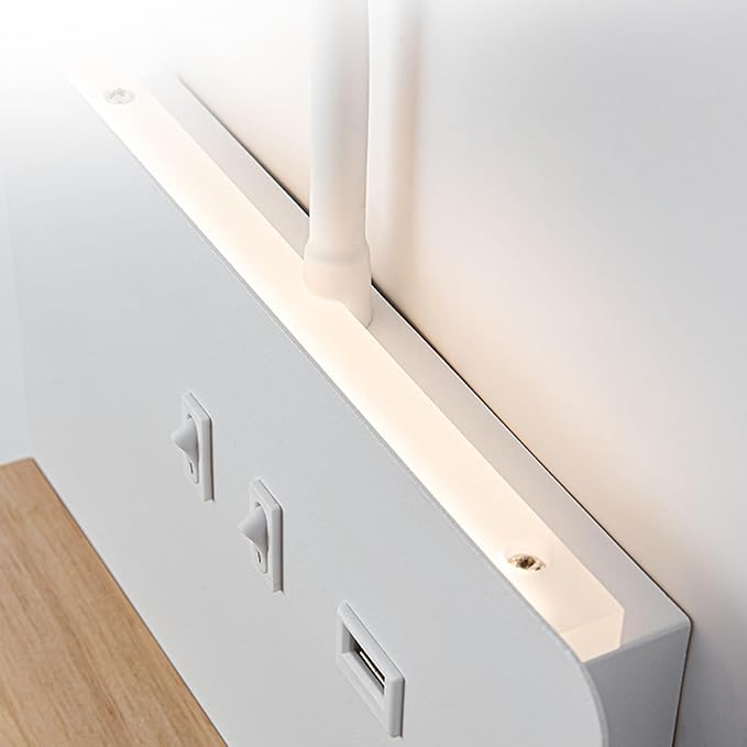 Bedside Wall Sconces with Wireless Charging Station & USB Charging, 3 Adjustable Color Temperatures LED Reading light, 3000K Warm Ambient lighting Wall Mounted Sconce for Bedroom, Plug-in or Hardwired