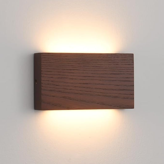 Wood Linear LED Wall Sconce, Dimmable Wall Light, Wood Long Wall Lamp Hallway wall Lights fixtures wall Mounted Lights，Warm Light lamp