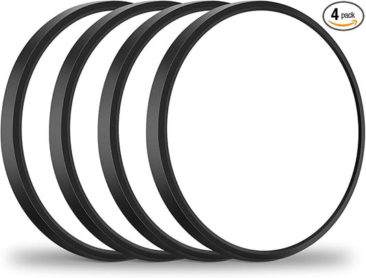 Brightever Black LED Flush Mount Ceiling Light, 12 Inch 3200LM, 240W Equivalent Hallway Light Fixtures, 5000K Daylight White 0.67 Inch Thickness Light Fixture Ceiling Mount, Non-Dimmable, 4 Packs