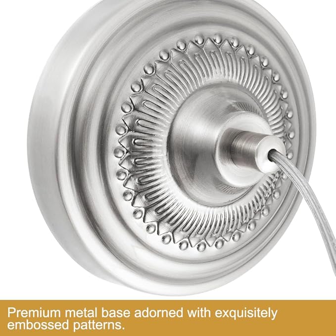 Brushed Nickel Pendant Lights Kitchen Island 2 Pack, Vintage Bathroom Pendant Light with Detachable Glass Shade, Adjustable Hanging Light for Kitchen Island Lighting, Farmhouse, G9 Base