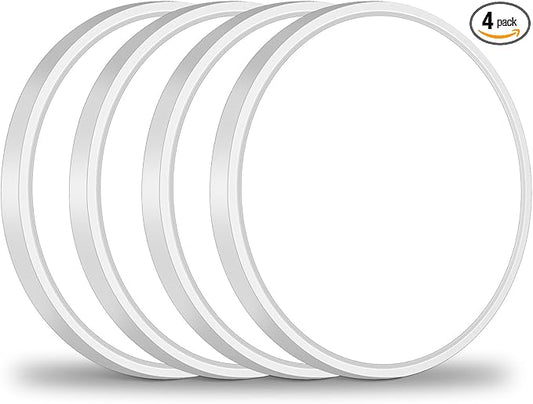 Brightever 12 Inch 4 Pack LED Flush Mount Ceiling Light Fixture, 5000K Daylight White 3200LM Round LED Ceiling Lights, 240W Equivalent, 0.67 Inch Thickness Ceiling Lamp for Bedroom, Non-Dimmable