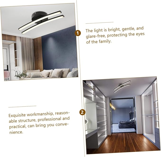 Modern Minimalist Ceiling Light Fixture Eye-Protecting Hanging Lamp for Bedroom Living Room Hotel Easy Assembly Gentle Brightness Low Energy Consumption Warm Light
