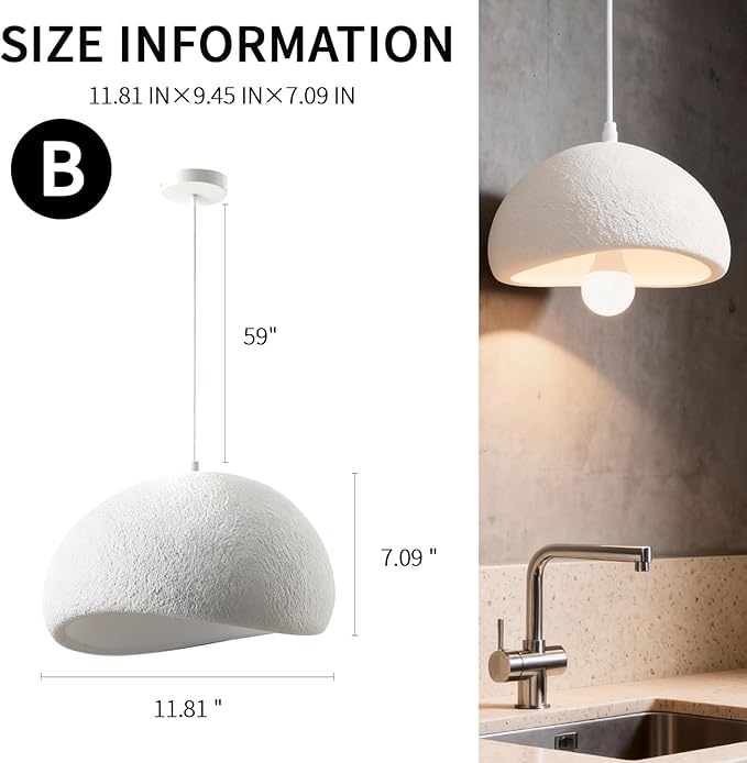 Wabi Sabi Chandelier Ceiling Pendant Light Modern Chandeliers for Dining Room Living Hallway Bedroom Restaurant (Warm Color, 11.8 Inch)