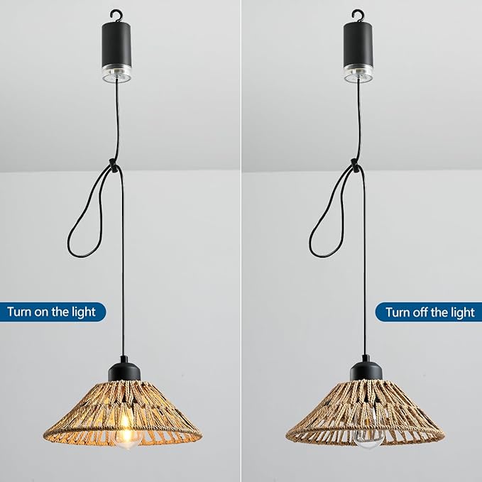 HuixuTe Battery Operated Hanging Outdoor Chandelier, Gazebo Lights Outdoor Pendant Light with Remote Control, 4*AA Battery Powered (Not Included), for Gazebo, Porch, Patio Decor-4 Pack