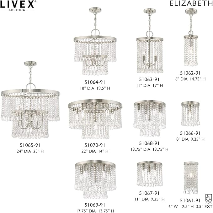 Livex Lighting 3 Lt Brushed Nickel Ceiling Mount