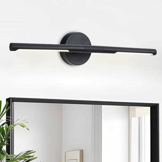 Matte Black Bathroom Light Fixtures Over Mirror 24 Inch, 18W 360° Rotatable Dimmable 4000K Led Vanity Light Bar, Modern Bathroom Vanity Lights Above Mirror, Led Bathroom Lighting