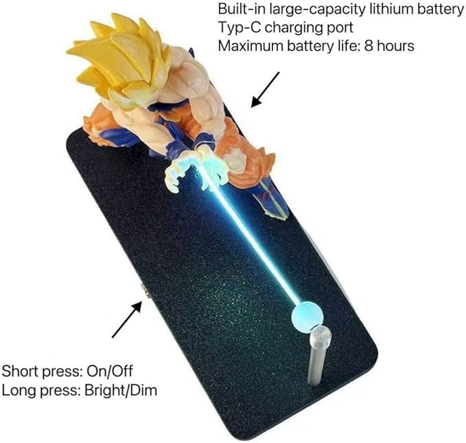 Anime Character Night Light, with LED Lighting Effects, Floating Effect, Rechargeable, Touch dimming, Anime Table Lamp, Gift, Room Decoration, and a Collectible-Level Table Lamp for Anime fans
