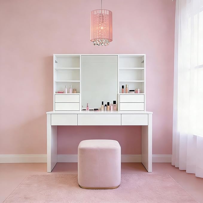 LaLuLa Hanging Lamp Plug in,Pink Cotton Hanging Lights with Plug in Cord, Crystals Pendant Light,1-Light Hanging Lamps for Living Room Plug in,Bedrooms, Girls Room,Vanity,Playhouse,Closet