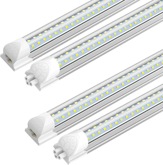 SHOPLED LED Shop Lights 2FT, 20W 2600LM 5000K Daylight, V-Shaped Utility Shop Lights, T8 Linkable Ceiling Light Fixtures, 2 Foot Tube Light for Workbench, Basement, Cabinet, ETL Listed, 4-Pack