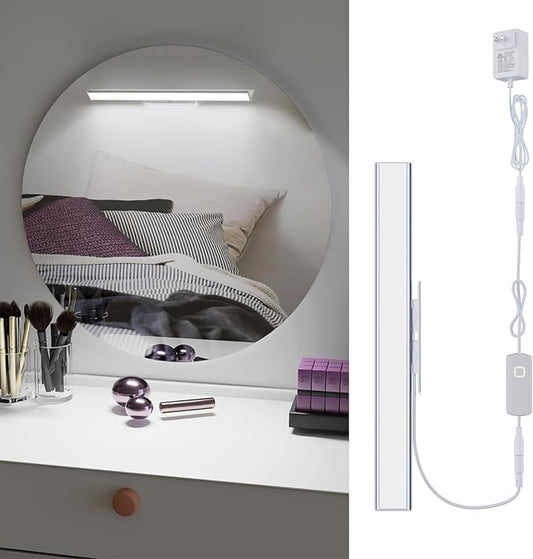 MY BEAUTY LIGHT Bright Dimmable Led Vanity Light Bar for Mirror, 2600K-6800K Adjustable Color Temperature Bathroom Vanity Light Fixtures, 0°-135° Angle Adjustable LED Makeup Mirror Lights